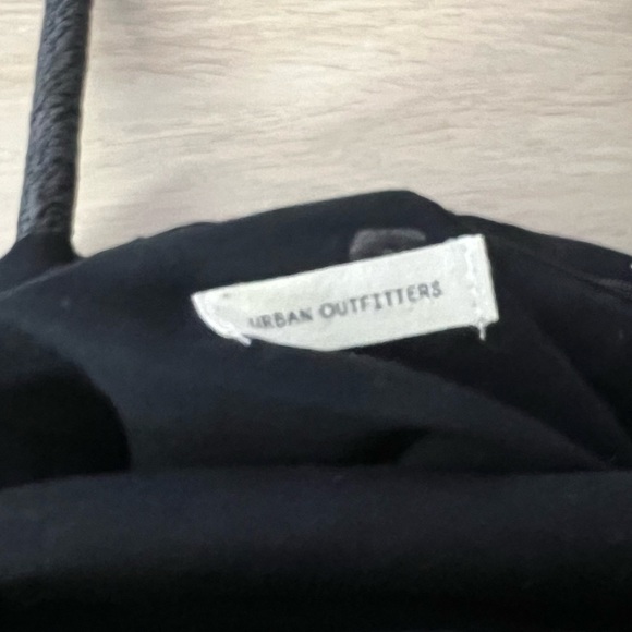 Urban Outfitters Large Round Straw Tote Bag Dark Gray Minimalist Summer Coastal - Picture 13 of 14